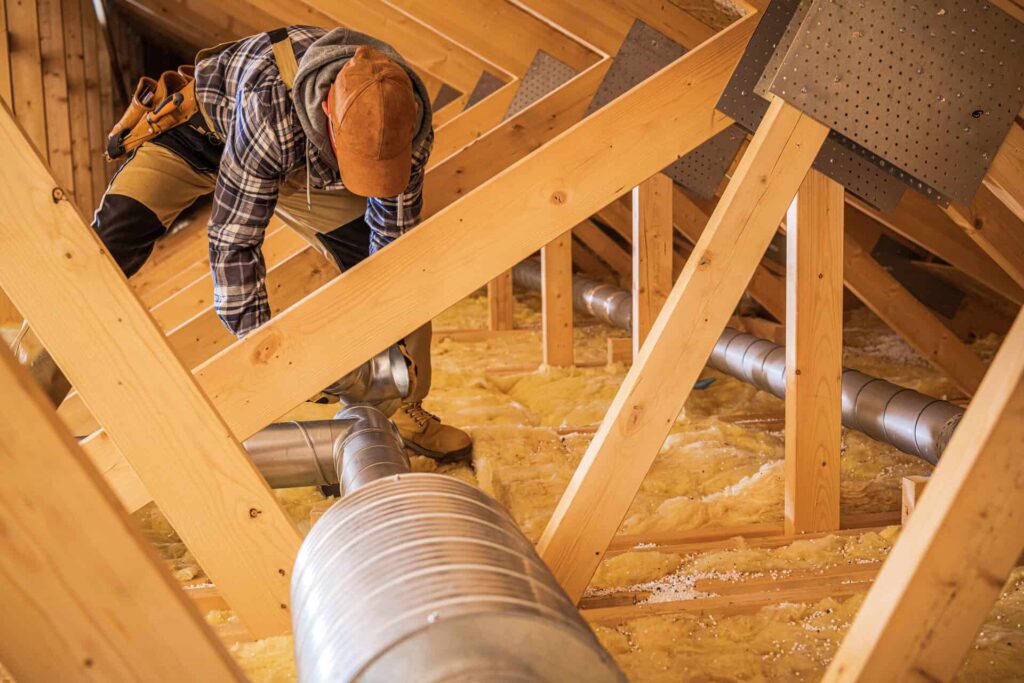 inspecting AC duct work