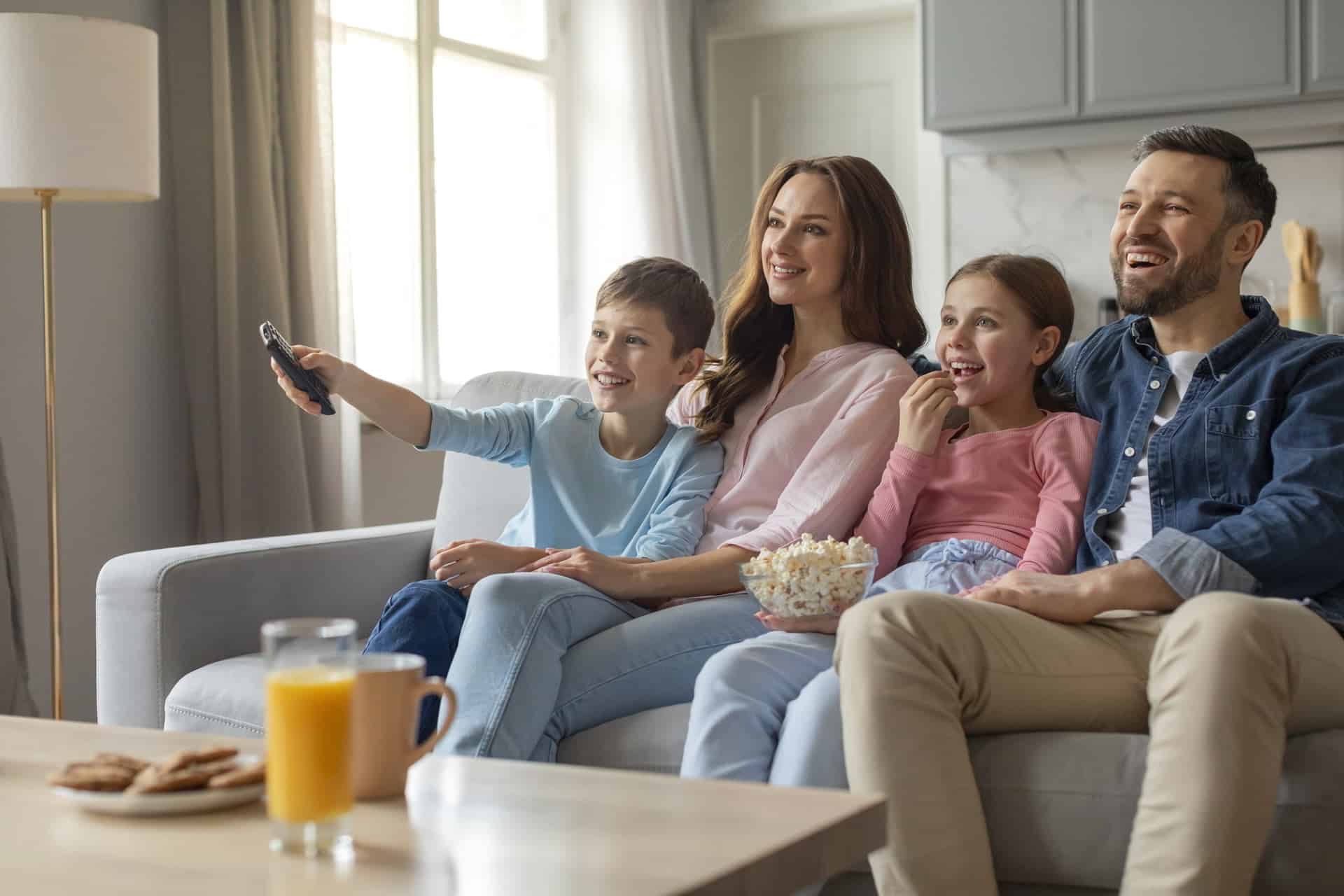 family enjoying clean air conditioning